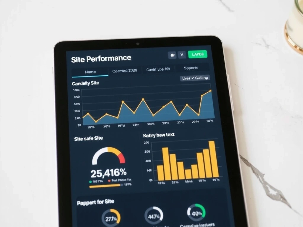 Interfaccia dashboard performanze sito