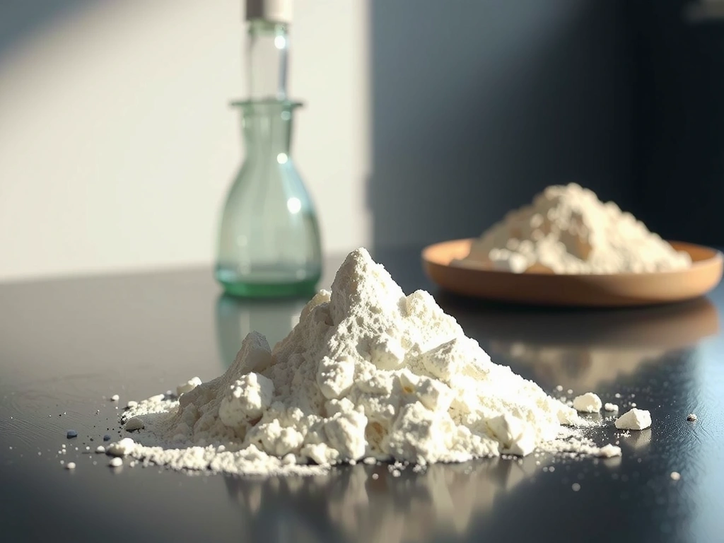 Vista ravvicinata di creatina pura